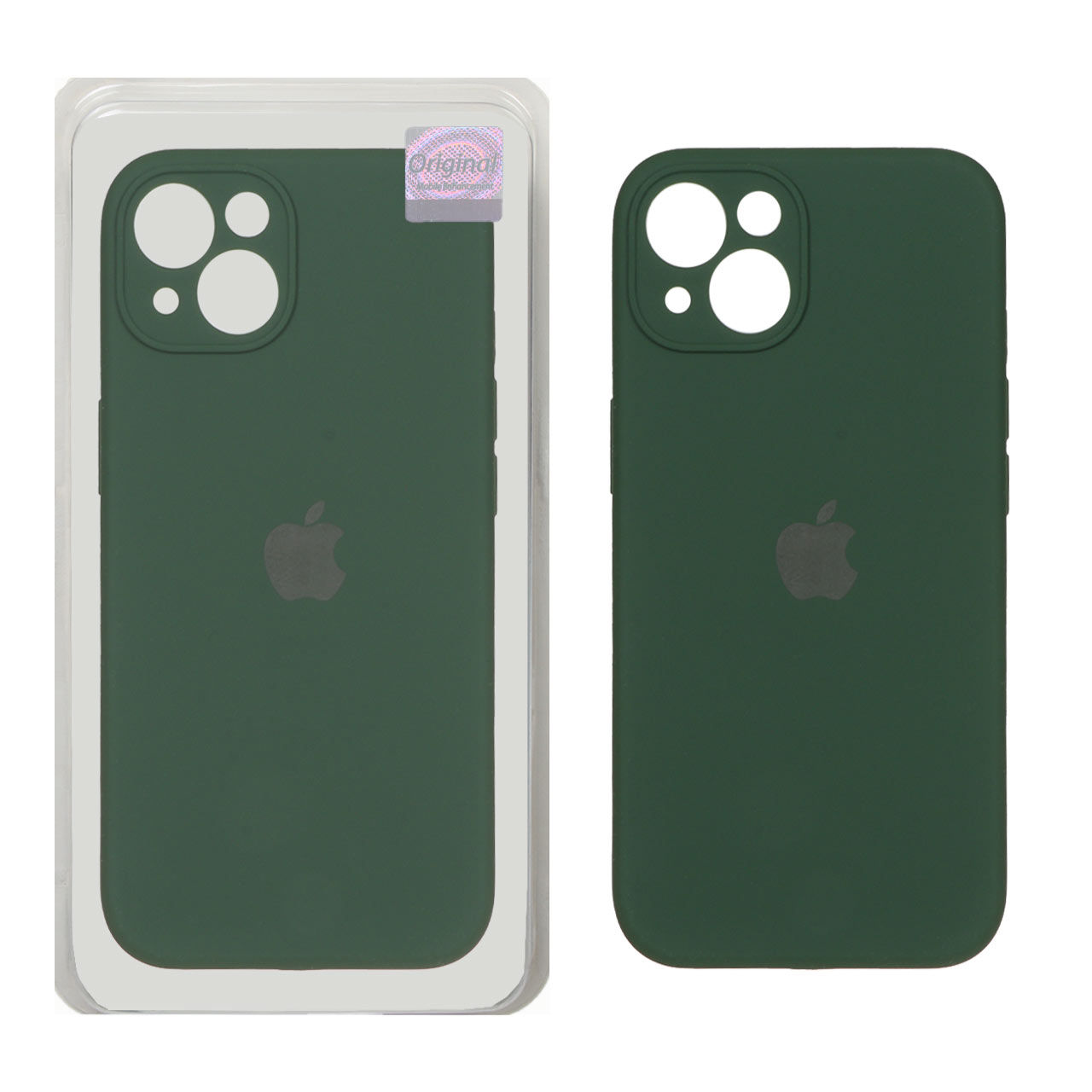 قاب سیلیکونی پاک کنی اورجینال Master Quality مدل Apple iPhone 13 / iPhone 14 - سبز تیره (پک دار)