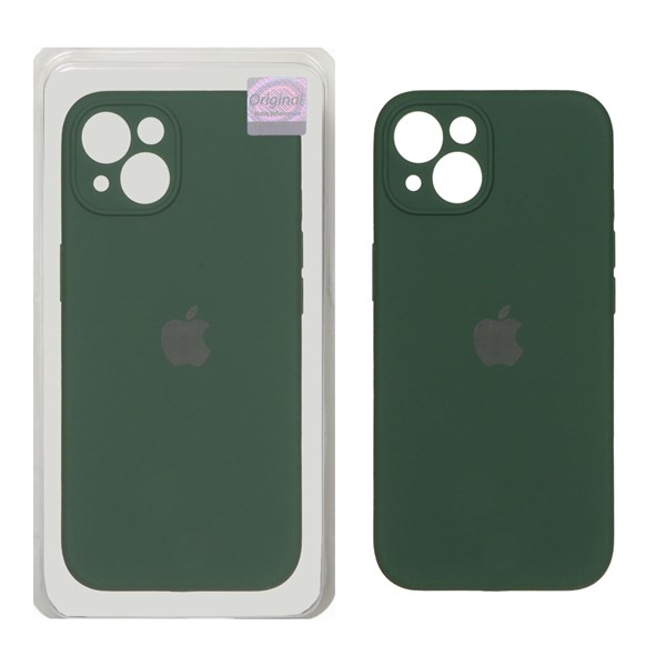 قاب سیلیکونی پاک کنی اورجینال Master Quality مدل Apple iPhone 13 / iPhone 14 - سبز تیره (پک دار)