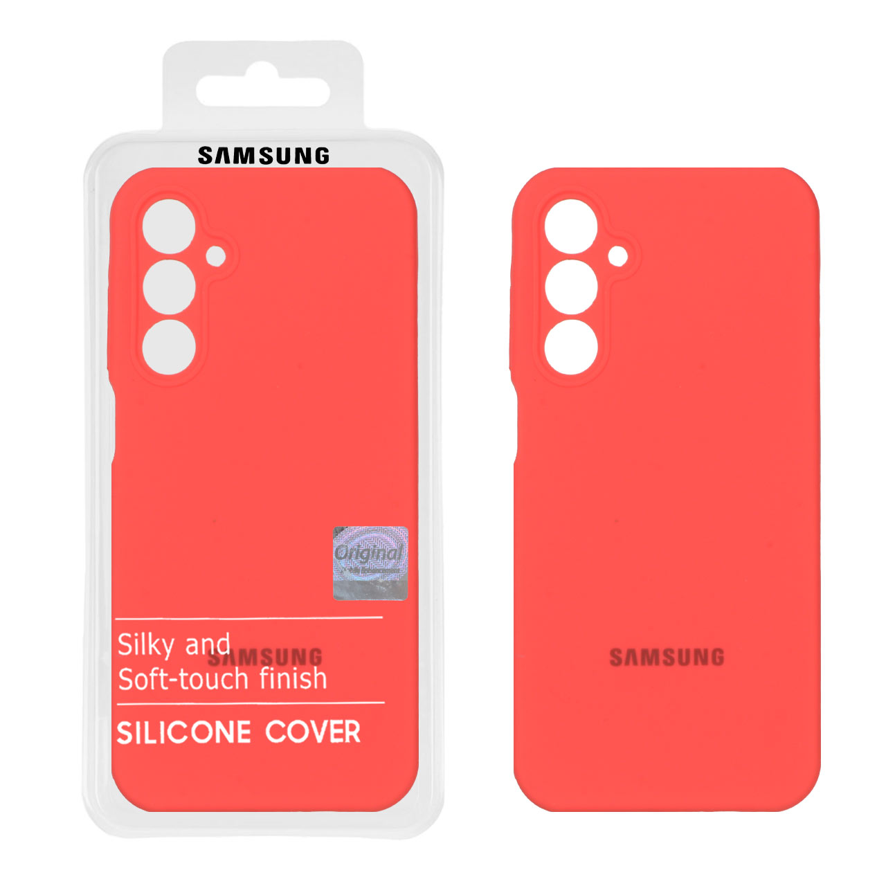 قاب سیلیکونی پاک کنی اورجینال Master Quality مدل Samsung Galaxy A25 5G - مرجانی (پک دار)