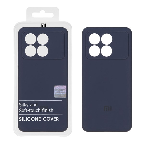 قاب سیلیکونی پاک کنی اورجینال Master Quality مدل Xiaomi Poco X6 Pro 5G / Redmi K70E - سرمه ای (پک دار)