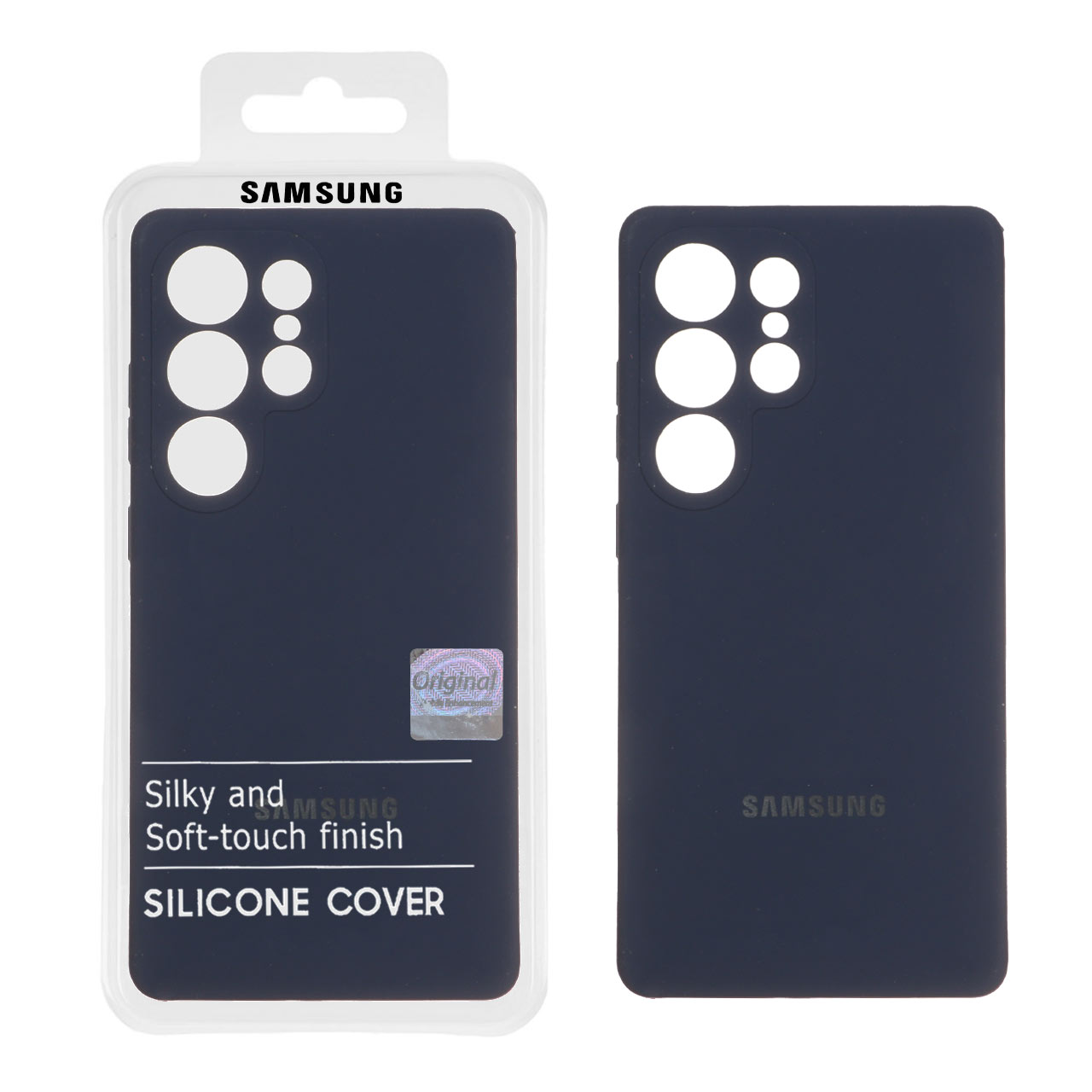 قاب سیلیکونی پاک کنی اورجینال Master Quality مدل Samsung Galaxy S25 Ultra - سرمه ای (پک دار)
