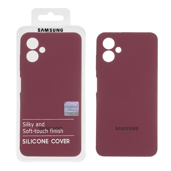 قاب سیلیکونی پاک کنی اورجینال Master Quality مدل Samsung Galaxy A06 - زرشکی (پک دار)