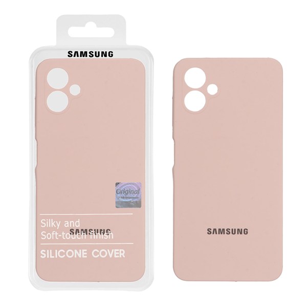 قاب سیلیکونی پاک کنی اورجینال Master Quality مدل Samsung Galaxy A06 - کرم نارنجی (پک دار)