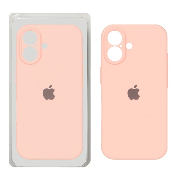 قاب سیلیکونی پاک کنی محافظ لنزدار اورجینال Apple iPhone 16 - گلبهی (پک اصلی)