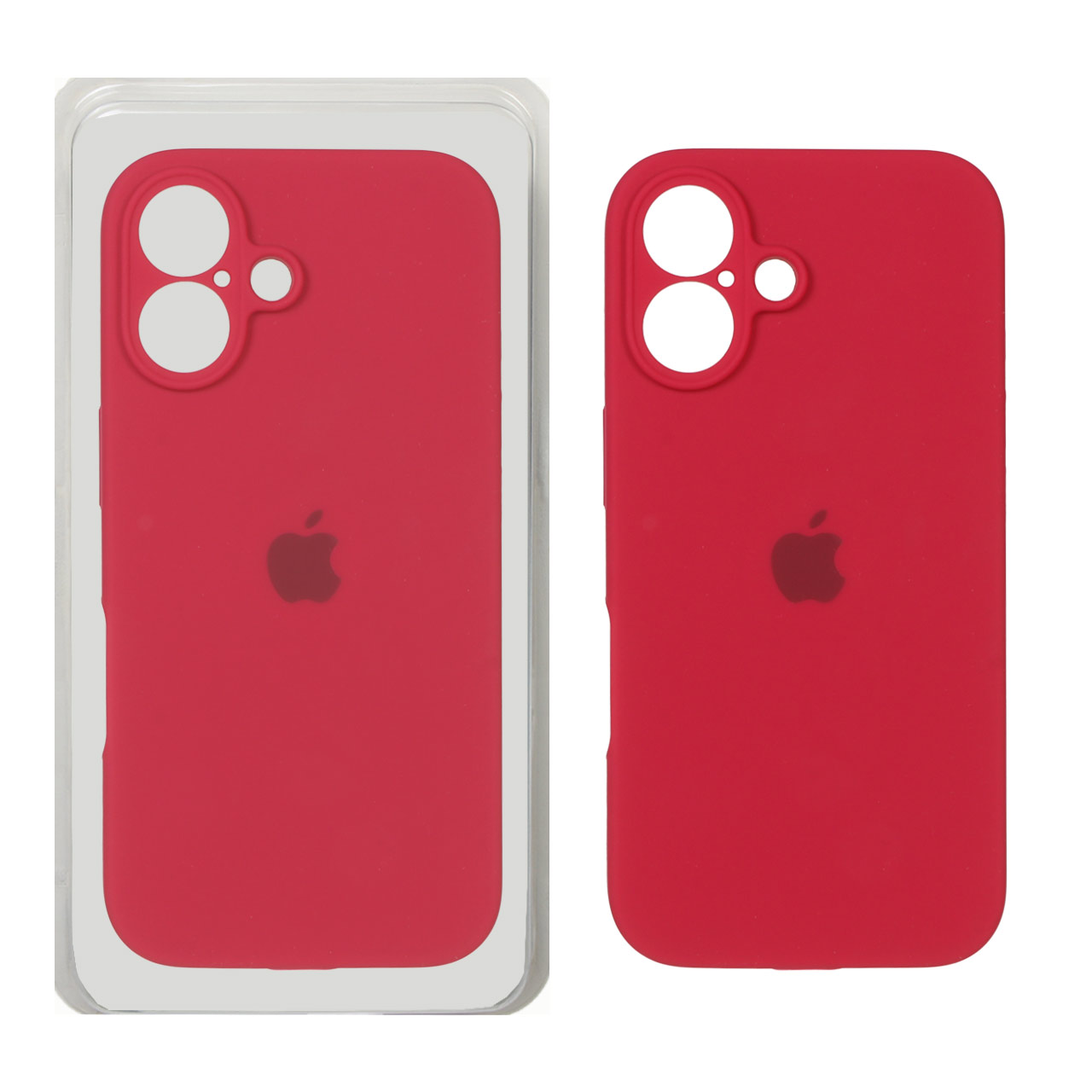 قاب سیلیکونی پاک کنی محافظ لنزدار اورجینال Apple iPhone 16 - آلبالویی (پک اصلی)