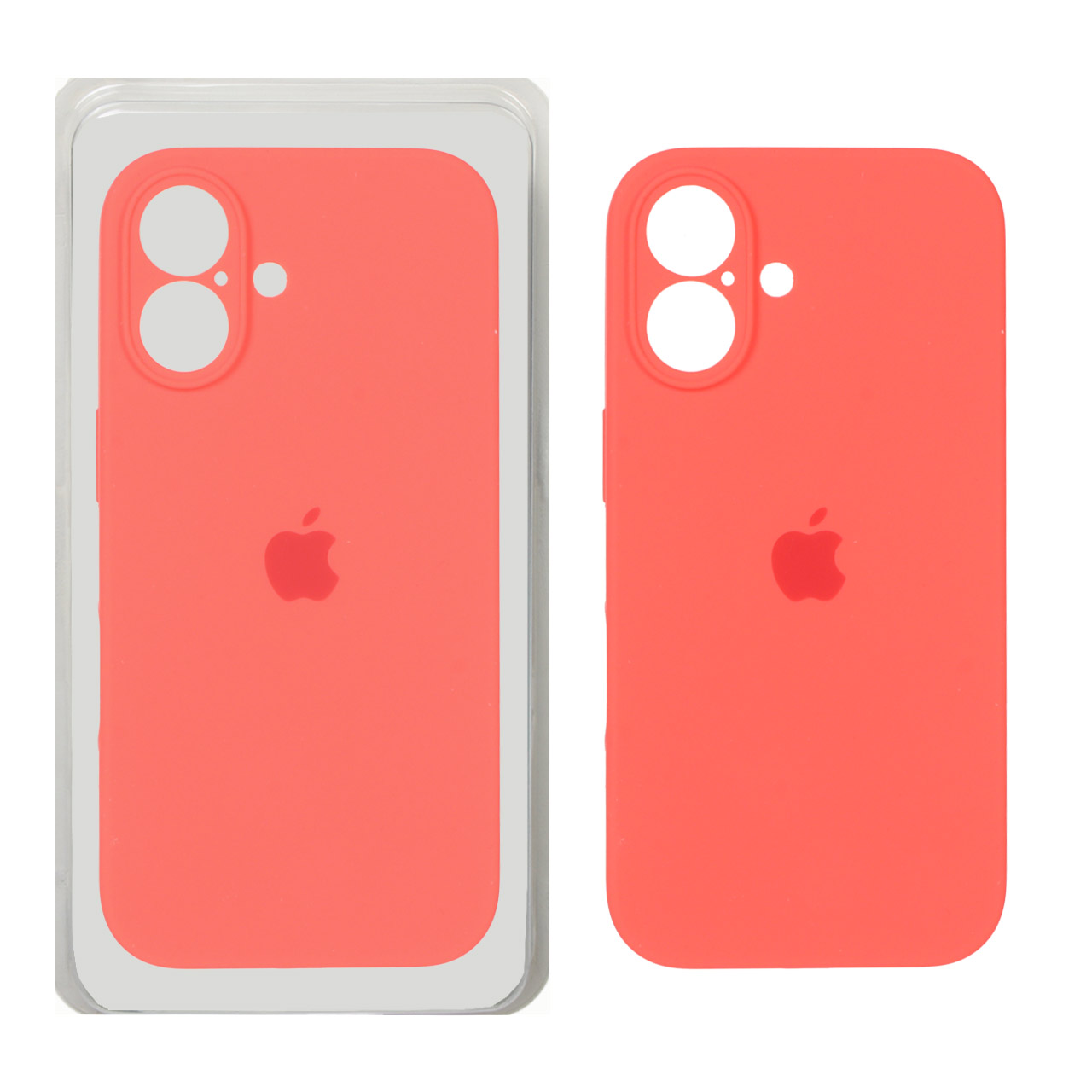 قاب سیلیکونی پاک کنی محافظ لنزدار اورجینال Apple iPhone 16 - مرجانی (پک اصلی)
