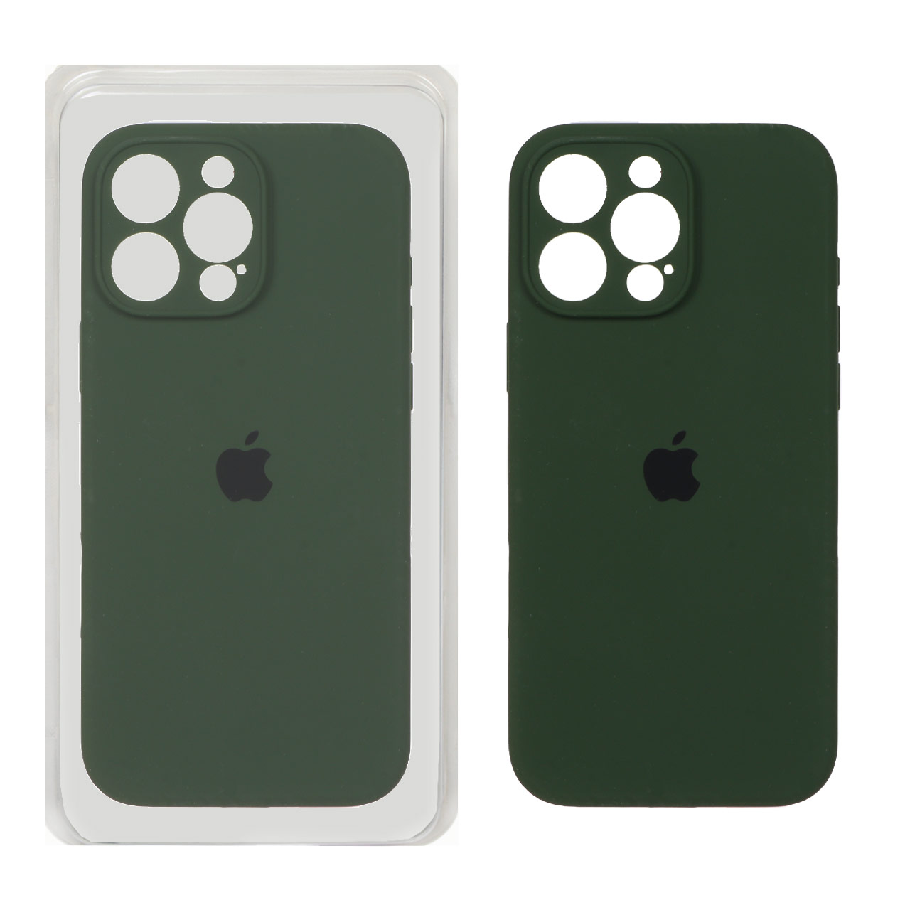 قاب سیلیکونی پاک کنی محافظ لنزدار اورجینال Apple iPhone 16 Pro Max - سبز تیره کد 1 (پک اصلی)