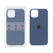 قاب سیلیکونی اورجینال متال با ست محافظ لنز رینگی Apple iPhone 13 / iPhone 14 -سرمه ای