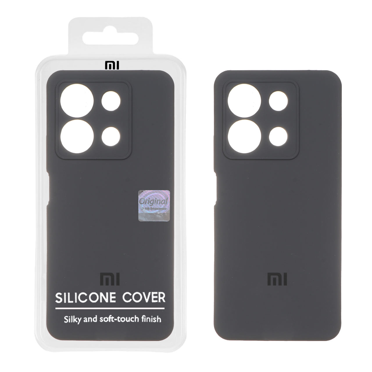 قاب سیلیکونی پاک کنی اورجینال Master Quality مدل Xiaomi Redmi Note 13 4G - خاکستری (پک دار)