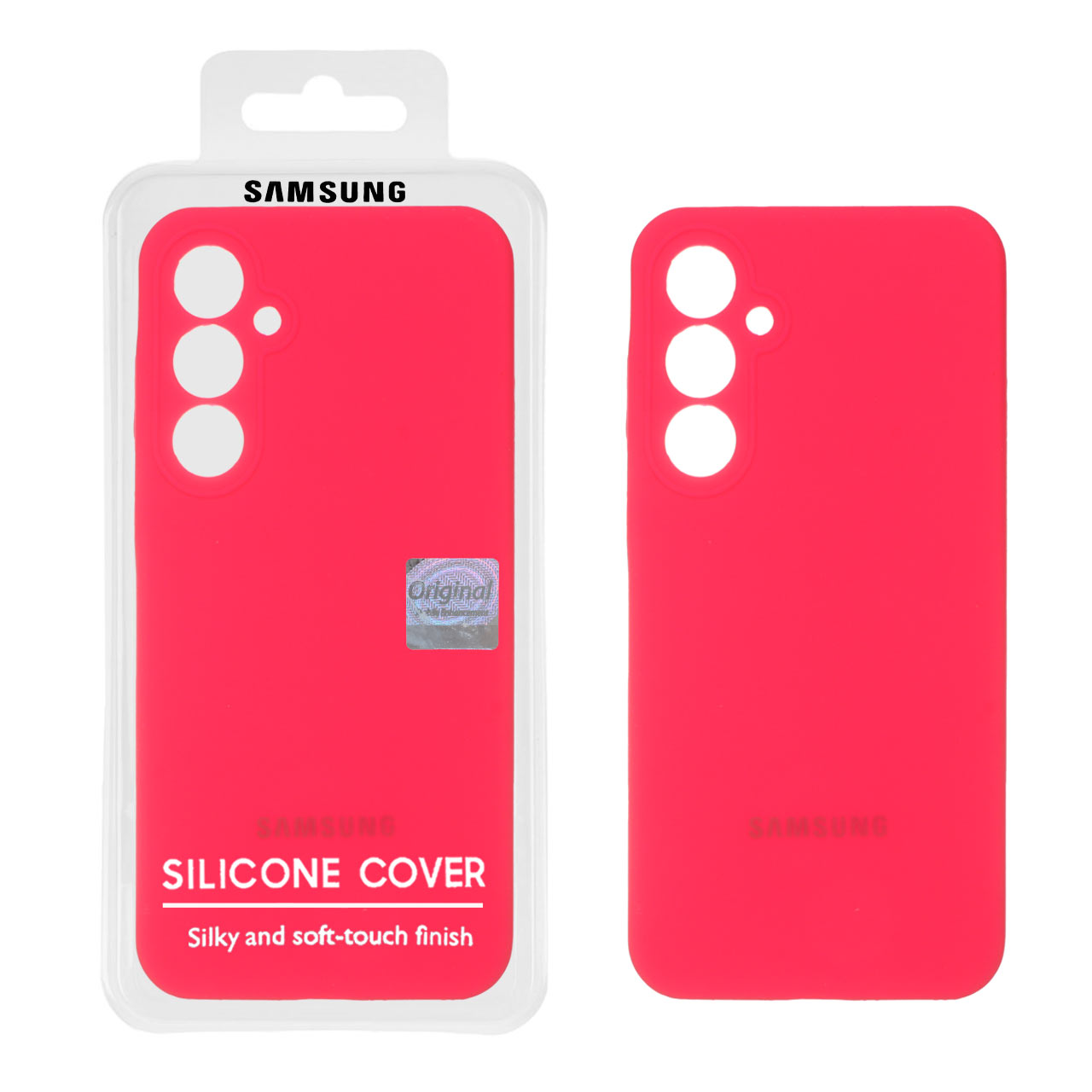 قاب سیلیکونی پاک کنی اورجینال Master Quality مدل Samsung Galaxy A55 - صورتی فانتزی (پک دار)