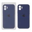 قاب سیلیکونی پاک کنی محافظ لنزدار اورجینال Apple iPhone 12 - آبی نفتی (پک اصلی)