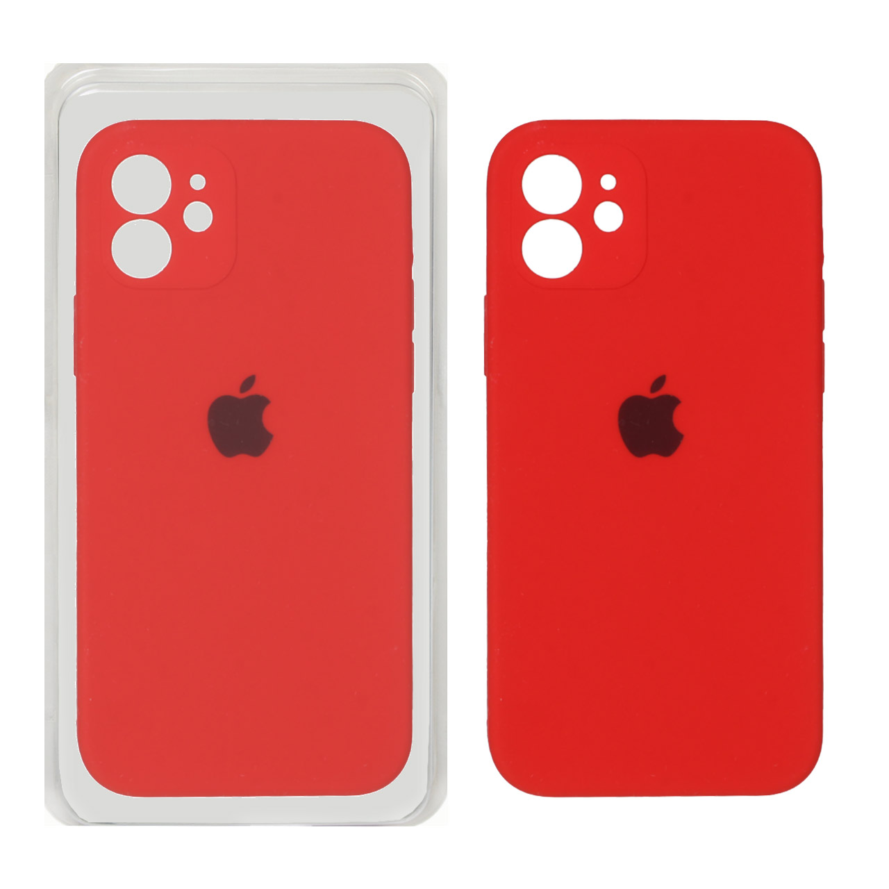 قاب سیلیکونی پاک کنی محافظ لنزدار اورجینال Apple iPhone 12 - قرمز (پک اصلی)