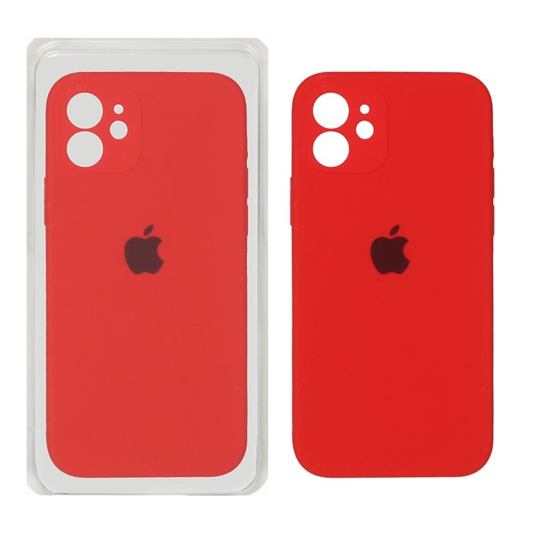 قاب سیلیکونی پاک کنی محافظ لنزدار اورجینال Apple iPhone 12 - قرمز (پک اصلی)