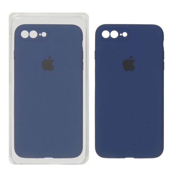 قاب سیلیکونی پاک کنی محافظ لنزدار اورجینال Apple iPhone 7 Plus / iPhone 8 Plus - آبی نفتی (پک اصلی)