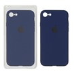 قاب سیلیکونی پاک کنی محافظ لنزدار اورجینال Apple iPhone SE (2020) / iPhone 7 / iPhone 8 - آبی نفتی (پک اصلی)