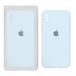 قاب سیلیکونی پاک کنی محافظ لنزدار اورجینال Apple iPhone X Max / iPhone XS Max - آبی کبریتی (پک اصلی)