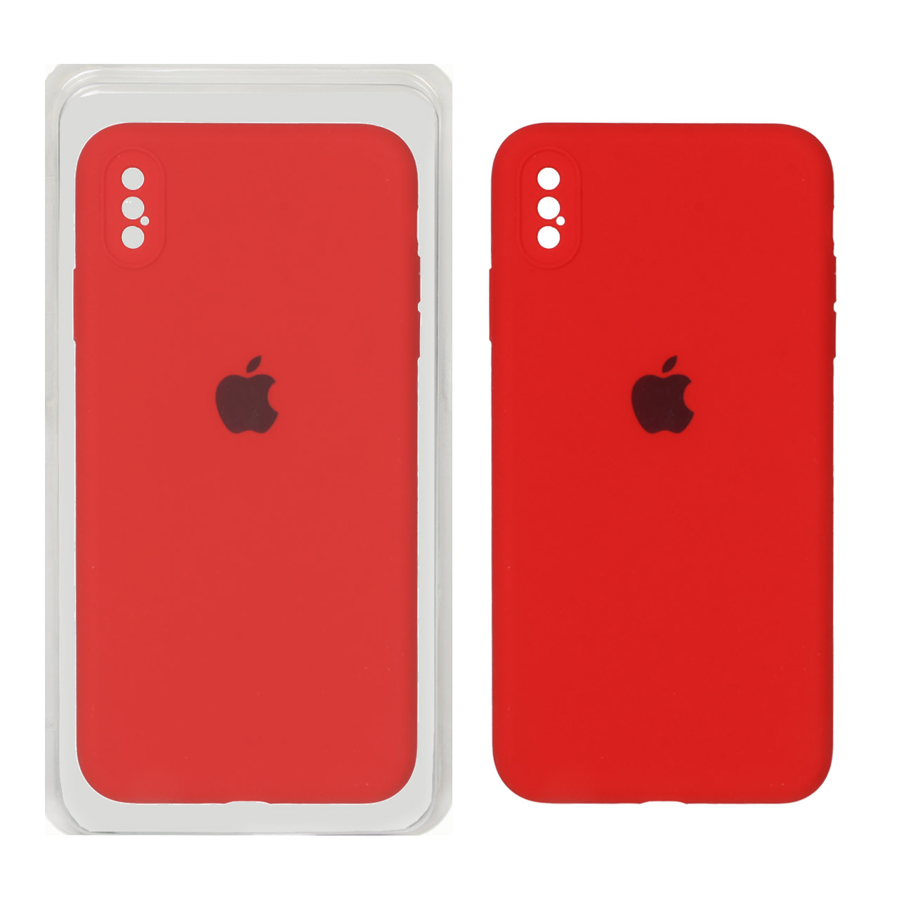 قاب سیلیکونی پاک کنی محافظ لنزدار اورجینال Apple iPhone X Max / iPhone XS Max - قرمز (پک اصلی)