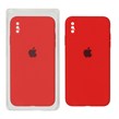 قاب سیلیکونی پاک کنی محافظ لنزدار اورجینال Apple iPhone X Max / iPhone XS Max - قرمز (پک اصلی)