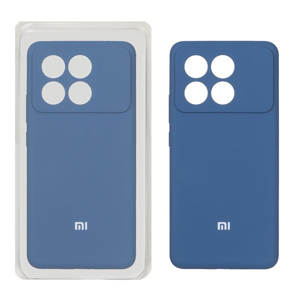 قاب سیلیکونی پاک کنی محافظ لنزدار اورجینال Xiaomi Poco X6 Pro 5G / Redmi K70E - آبی تیره (پک اصلی)