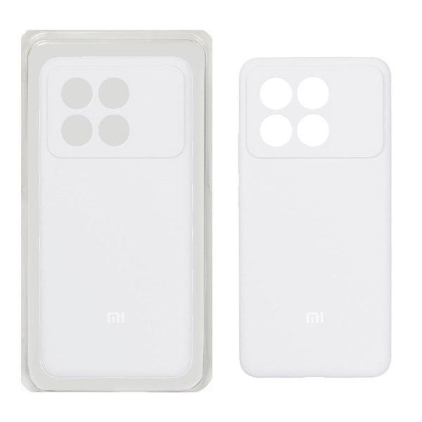 قاب سیلیکونی پاک کنی محافظ لنزدار اورجینال Xiaomi Poco X6 Pro 5G / Redmi K70E - سفید (پک اصلی)