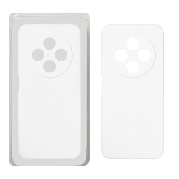 قاب سیلیکونی پاک کنی محافظ لنزدار اورجینال Xiaomi Redmi 14C / Redmi A4 / Poco C75 - سفید (پک اصلی)