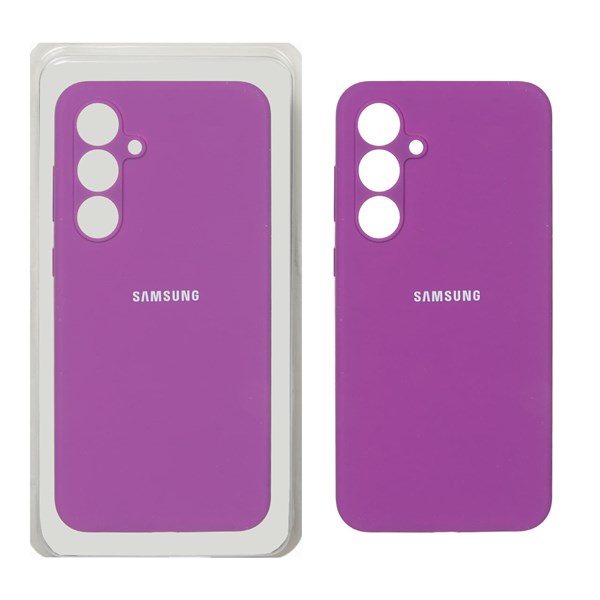 قاب سیلیکونی پاک کنی محافظ لنزدار اورجینال Samsung Galaxy S24 FE - ارغوانی (پک اصلی)