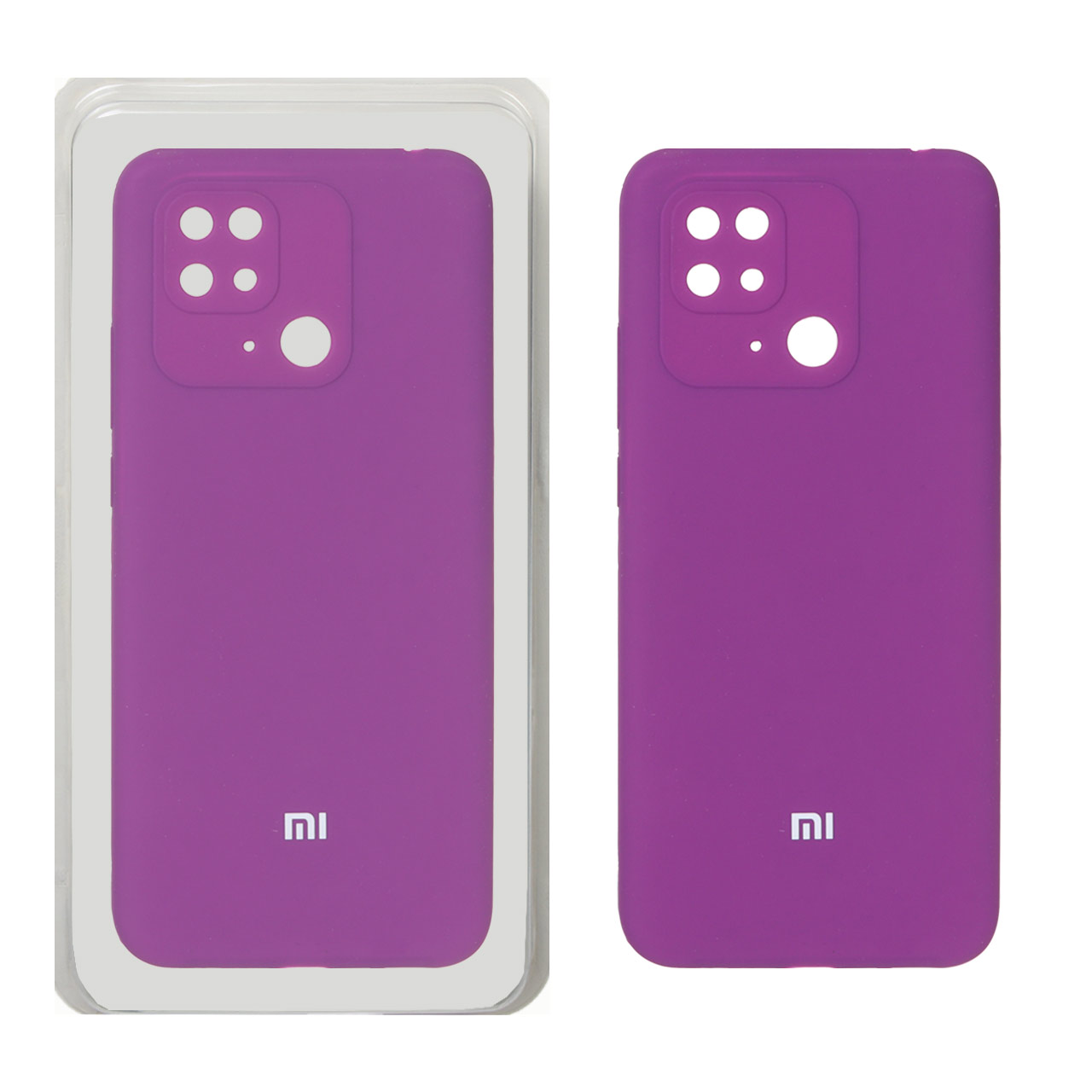 قاب سیلیکونی پاک کنی محافظ لنزدار اورجینال Xiaomi Redmi 10C / Redmi 10 Power / Poco C40 - ارغوانی (پک اصلی)