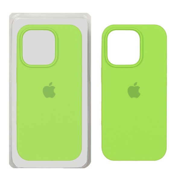 قاب سیلیکونی پاک کنی اورجینال Apple iPhone 16 Pro - سبز چمنی (پک اصلی)
