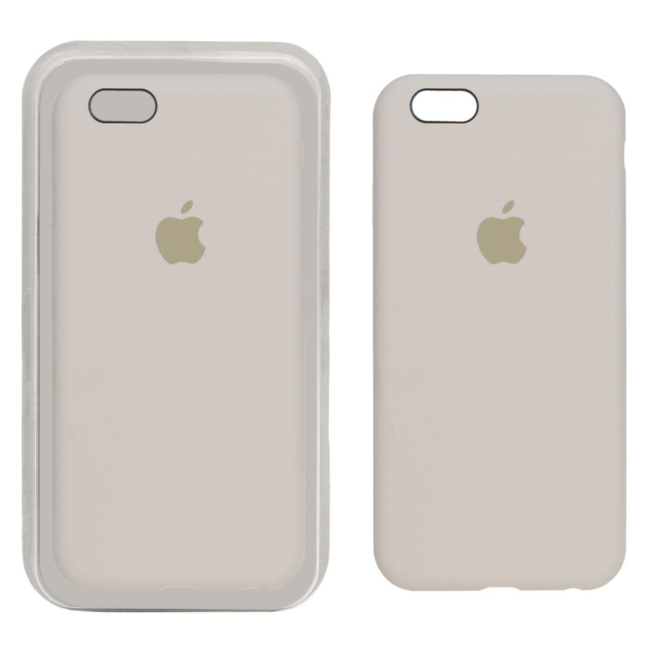 قاب سیلیکونی پاک کنی اورجینال Apple iPhone 6 / iPhone 6s - طوسی روشن کد 1 (پک اصلی)