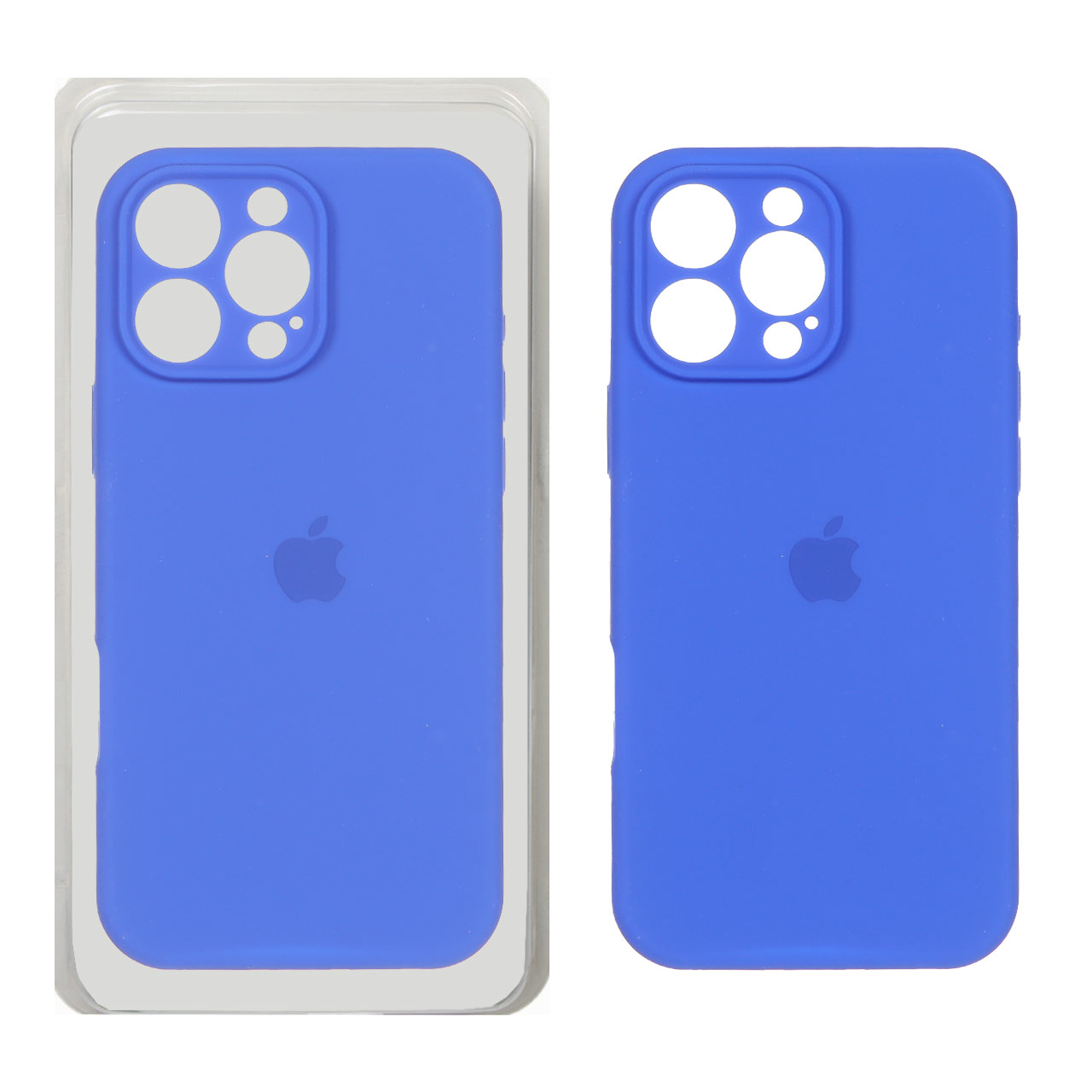 قاب سیلیکونی پاک کنی محافظ لنزدار اورجینال Apple iPhone 16 Pro Max - آبی کاربنی  (پک اصلی)