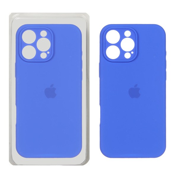 قاب سیلیکونی پاک کنی محافظ لنزدار اورجینال Apple iPhone 16 Pro Max - آبی کاربنی  (پک اصلی)