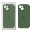 قاب سیلیکونی پاک کنی محافظ لنزدار اورجینال Apple iPhone 15 - سبز تیره (پک اصلی)