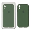 قاب سیلیکونی پاک کنی محافظ لنزدار اورجینال Apple iPhone XR - سبز تیره (پک اصلی)