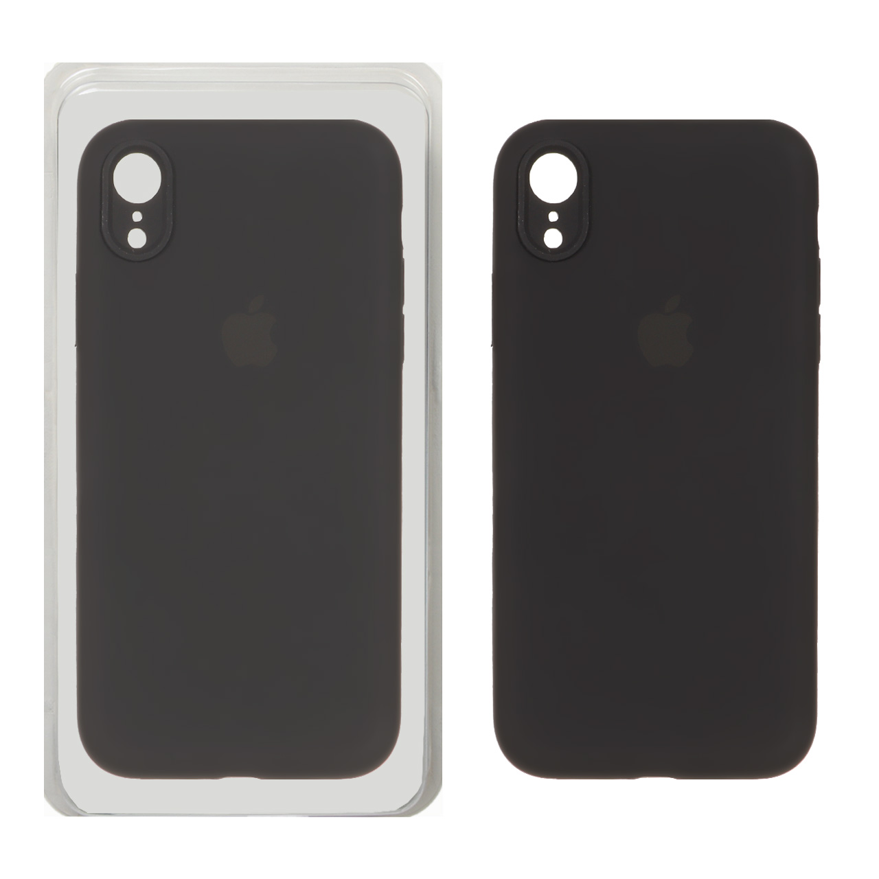 قاب سیلیکونی پاک کنی محافظ لنزدار اورجینال Apple iPhone XR - مشکی (پک اصلی)