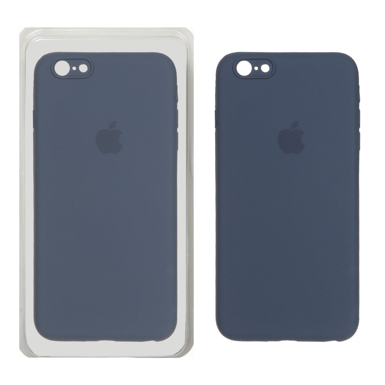 قاب سیلیکونی پاک کنی محافظ لنزدار اورجینال Apple iPhone 6 Plus / iPhone 6s Plus - سرمه ای تیره (پک اصلی)