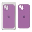 قاب سیلیکونی پاک کنی محافظ لنزدار اورجینال Apple iPhone 13 / iPhone 14 - ارغوانی (پک اصلی)