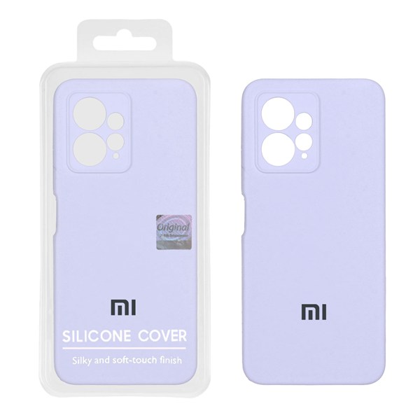 قاب سیلیکونی پاک کنی اورجینال Master Quality مدل Xiaomi Redmi Note 12 4G - یاسی (پک دار)