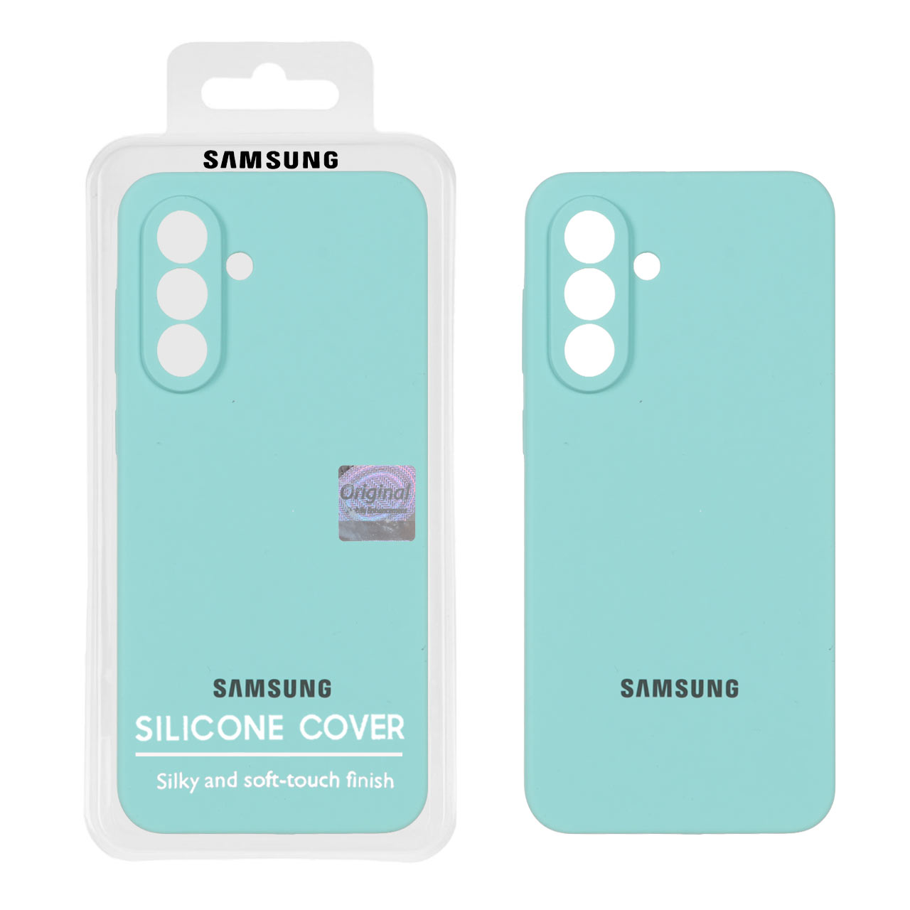قاب سیلیکونی پاک کنی اورجینال Master Quality مدل Samsung Galaxy A56 / A36 - سبز آبی (پک دار)