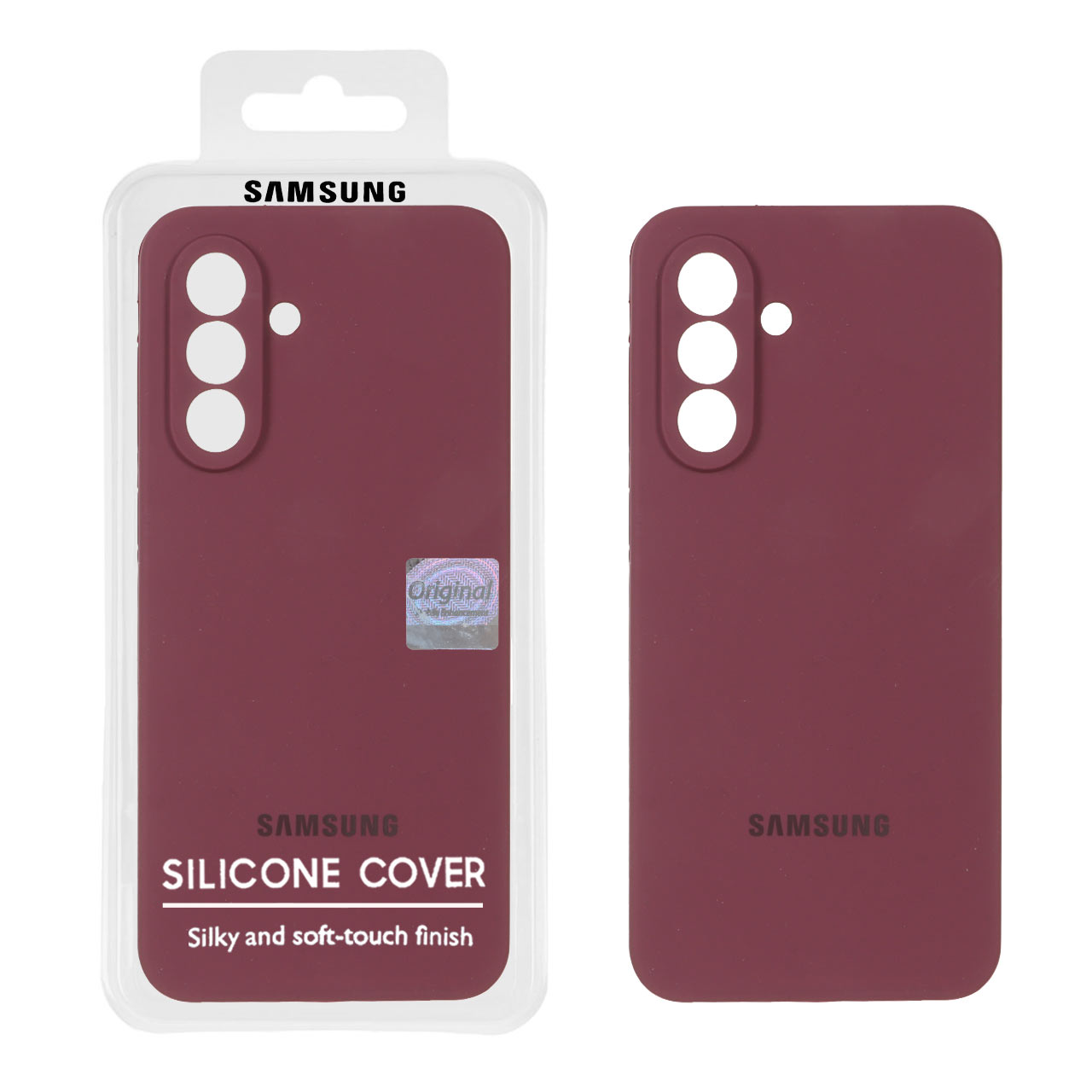 قاب سیلیکونی پاک کنی اورجینال Master Quality مدل Samsung Galaxy A56 / A36 - زرشکی (پک دار)