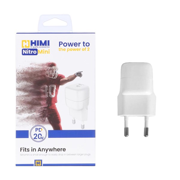شارژر دیواری فست و PD تک پورت HIMI مدل Nitro Mini VQ-T45 20W - سفید (6 ماه گارانتی تعویض شرکتی)
