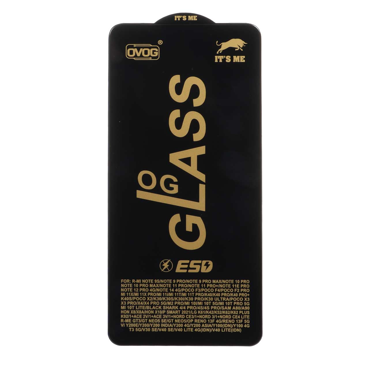 محافظ صفحه نمایش شیشه ای درجه یک Xiaomi Redmi Note 14 4G - Full Cover OG - ESD OVOG - (بدون پک) - مشکی