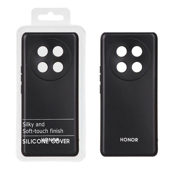قاب نیو سیلیکون محافظ لنزدار RFF مدل Honor X9c - مشکی (پک دار)