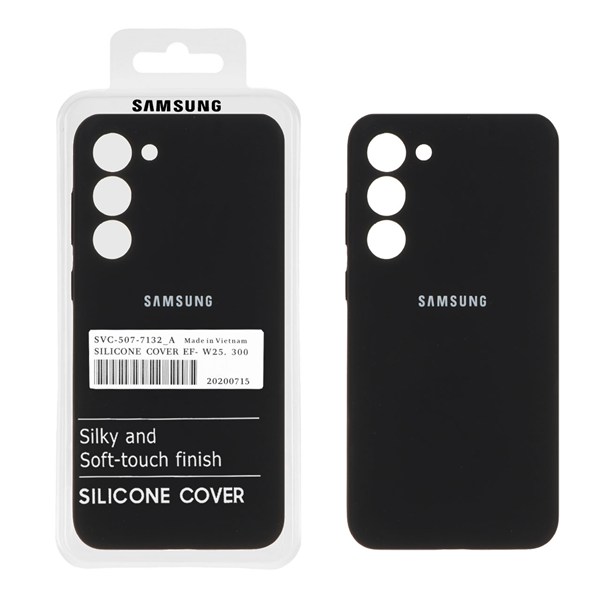 قاب سیلیکونی پاک کنی اورجینال درجه یک Samsung Galaxy S23 Plus - مشکی (پک دار)