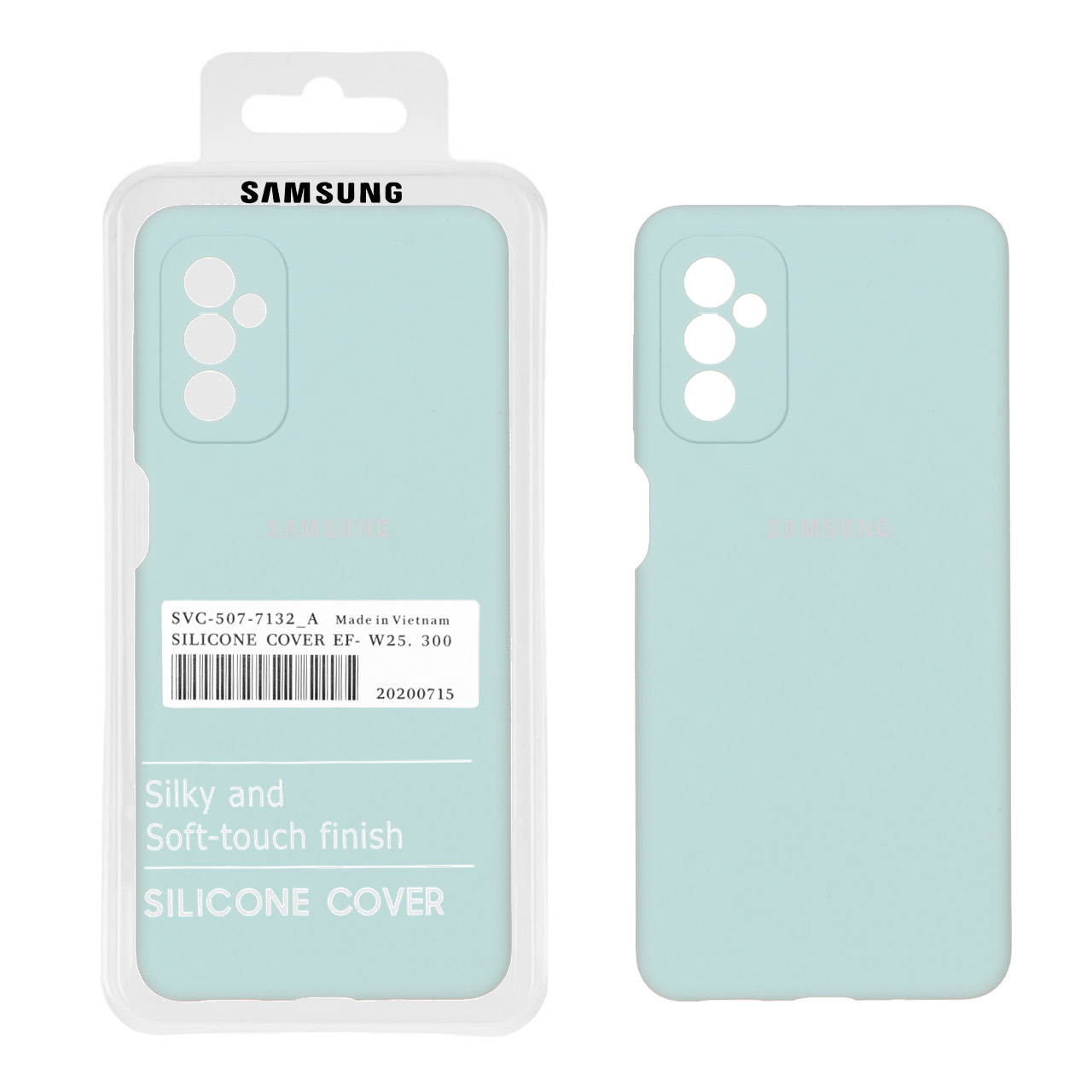 قاب سیلیکونی پاک کنی اورجینال درجه یک Samsung Galaxy M52 - سبز روشن (پک دار)