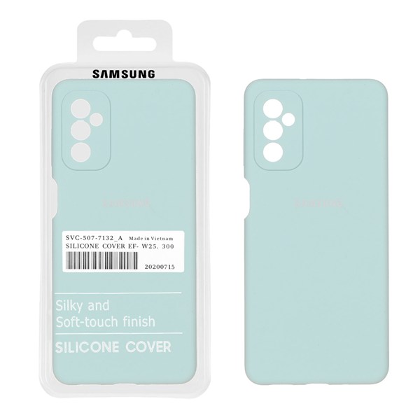 قاب سیلیکونی پاک کنی اورجینال درجه یک Samsung Galaxy M52 - سبز روشن (پک دار)