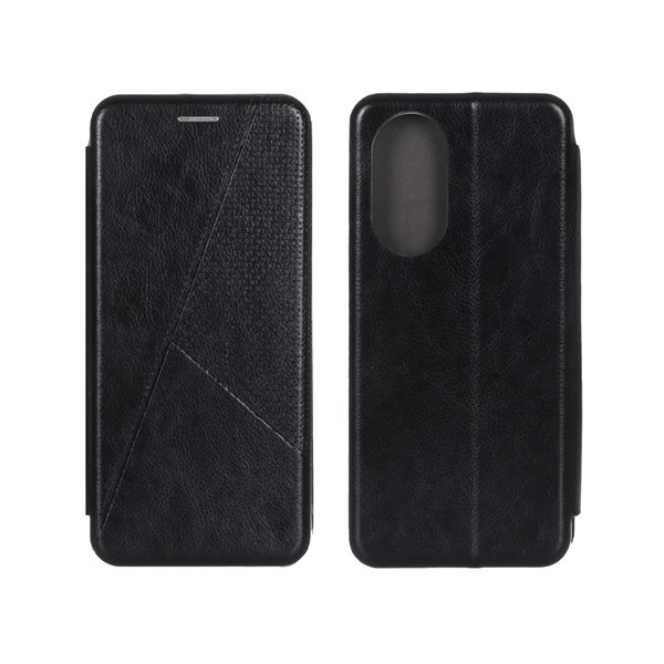 کیف چرمی موبایل مغناطیسی حصیری مورب Huawei Nova 9 / Honor 50 - مشکی