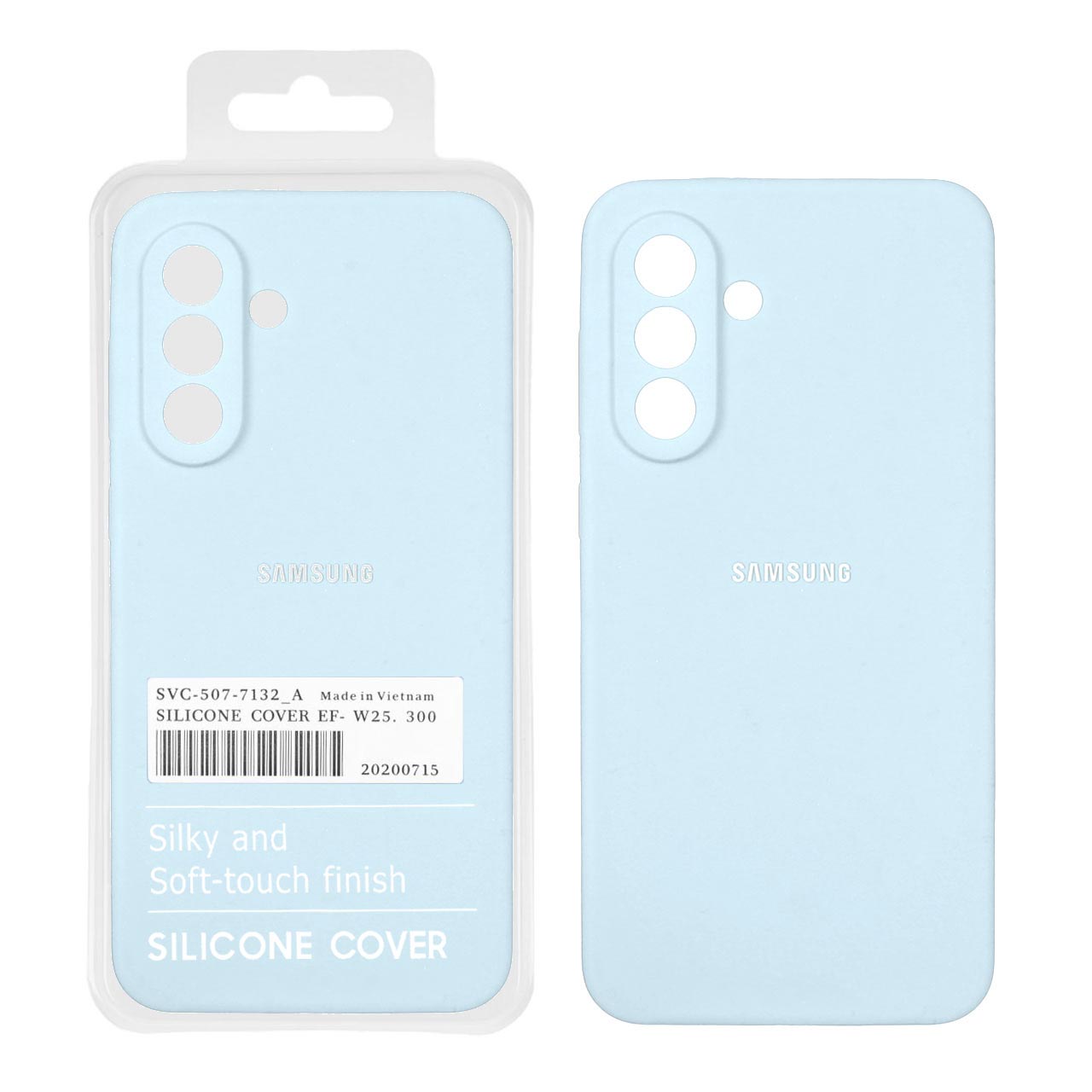 قاب سیلیکونی پاک کنی اورجینال درجه یک Samsung Galaxy A56 / A36 - آبی آسمانی (پک دار)