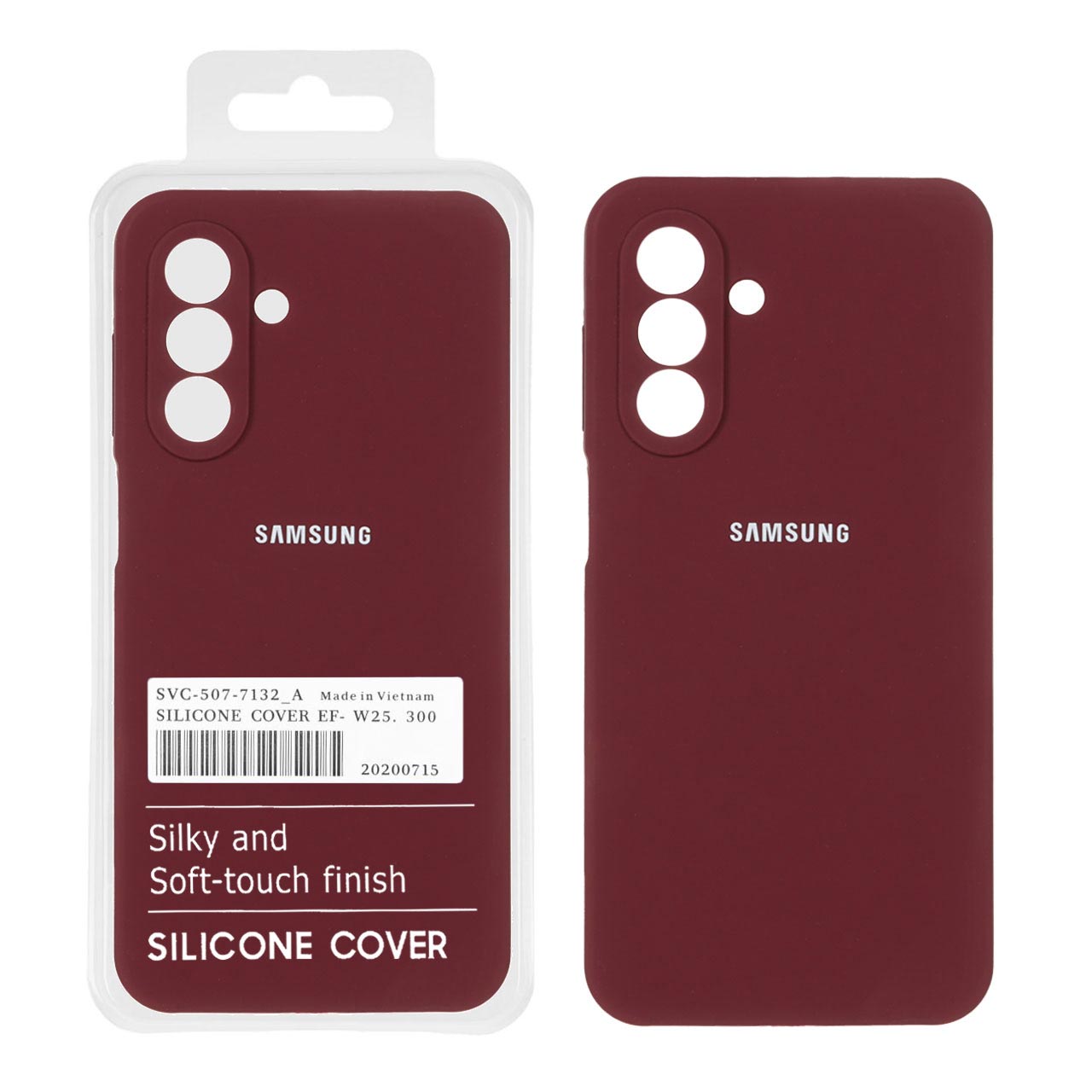 قاب سیلیکونی پاک کنی اورجینال درجه یک Samsung Galaxy A17 / A26 - زرشکی (پک دار)