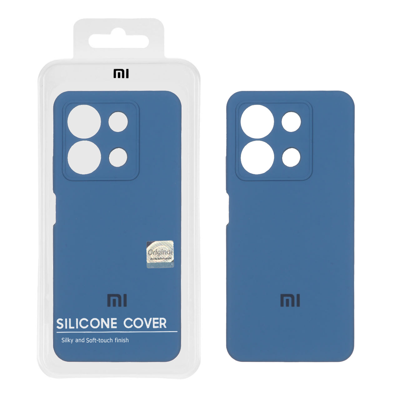 قاب سیلیکونی پاک کنی اورجینال Master Quality مدل Xiaomi Redmi Note 13 4G - آبی تیره (پک دار)