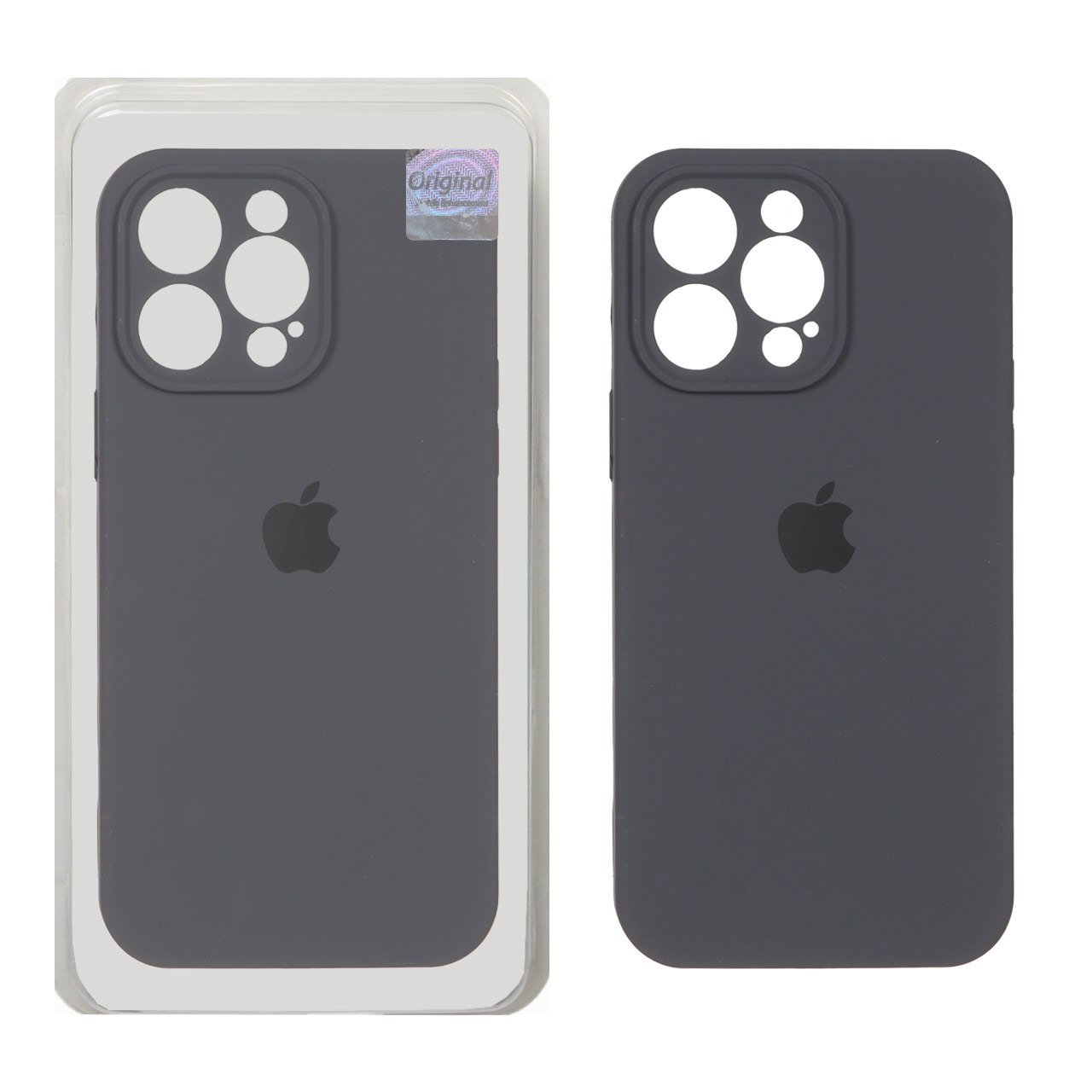 قاب سیلیکونی پاک کنی اورجینال Master Quality مدل Apple iPhone 14 Pro Max - خاکستری (پک دار)